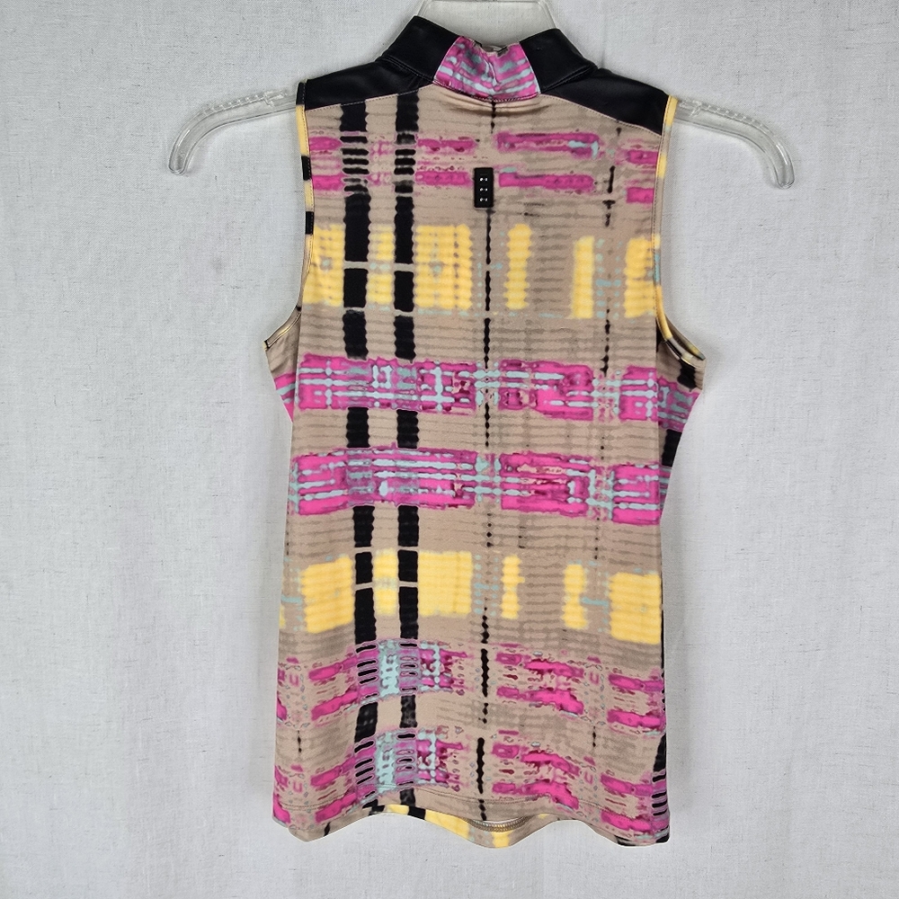 Jamie Sadock Tank Top Womens XS Golf Tennis Pink Creme Brulee 1/4 Zip Shirt - Picture 5 of 11